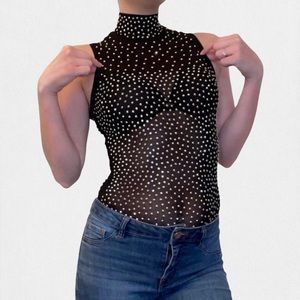 Fashion Nova studded rhinestone bodysuit